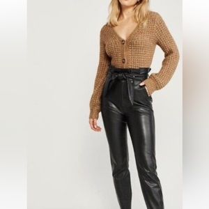 Abercrombie Faux Leather Paper Bag Pants